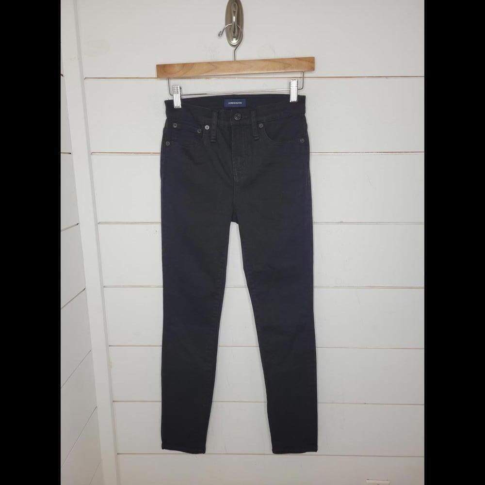 J Crew waist 25. Black 9" high-rise toothpick jeans